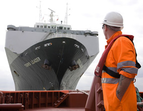 Cargo ship arriving at Medway Ports